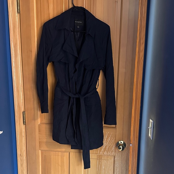 Banana Republic Navy Mid Length Trench Coat - Picture 1 of 5